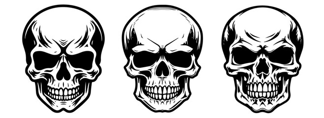 classic skull designs showcasing clean and bold symmetry