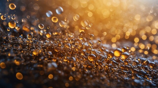 A macro image of the ion exchange resin used in some water purifiers which removes harmful minerals and balances the pH level of the water.