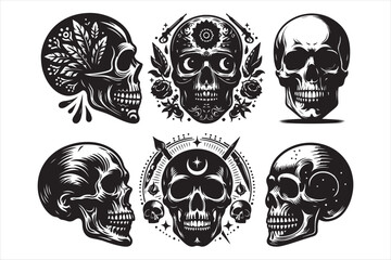 Skull vector silhouette