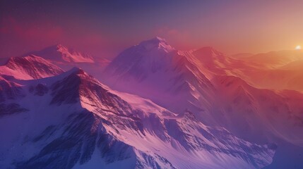 Ridge withsque colored slopes shimmering