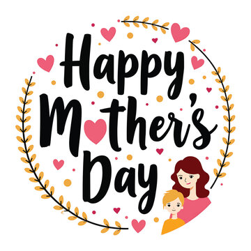 Happy Mothers day Beautiful Typography Vector T-shirt Design.