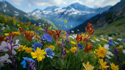 Fototapeta premium Flowers magnificent and rare plants growing in high