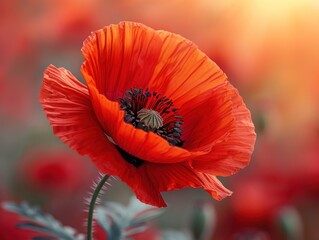 Closeup of a Poppy Flower