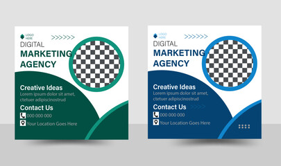 Digital marketing agency and corporate social media post template