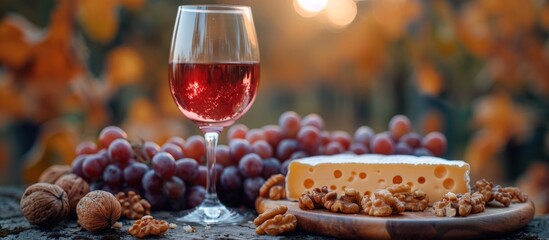 Wine, Cheese, and Grapes: A Fall Delight