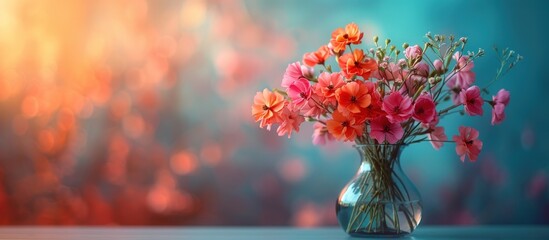 Vibrant Bouquet of Flowers in a Vase
