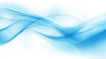 Abstract Blue Background with Blurred Wavy Lines and Soft Lighting for Modern Design