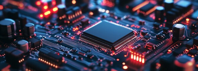 Obraz premium Circuit board composition background 