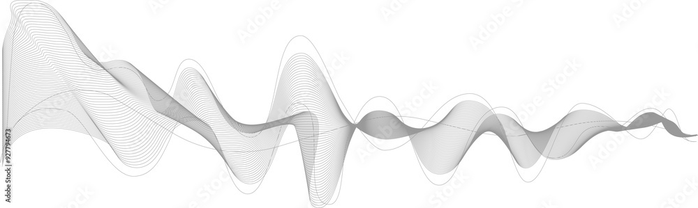 Aufkleber digital future technology concept. gray wave curved lines for web design, website development, data 