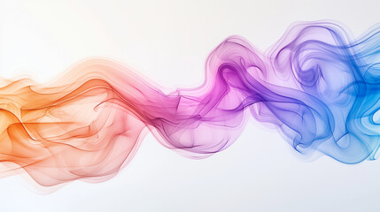 Abstract Smoke Trails: Colorful smoke trails winding through the air, with copy space