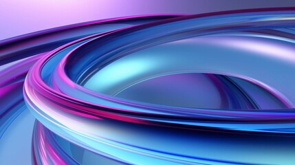 Abstract blue and purple glass rings.