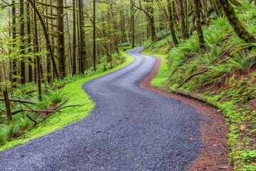 Fototapeta premium A Photography of Lush Tropical Rainforest: A glimpse into the exuberant world of a lush and vibrant tropical rainforest, where towering trees and exotic flora create an atmosphere of hidden wildli