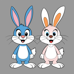 easter bunny with eggs