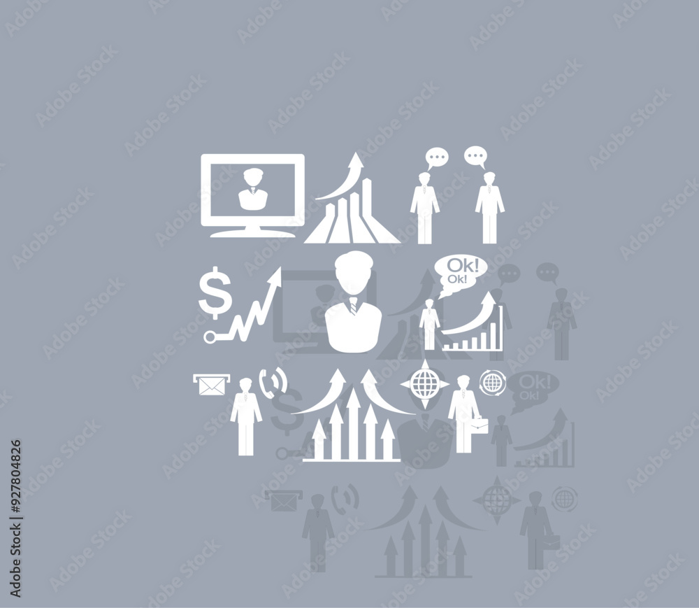 Aufkleber vector icon of white color with shadow on gray background
