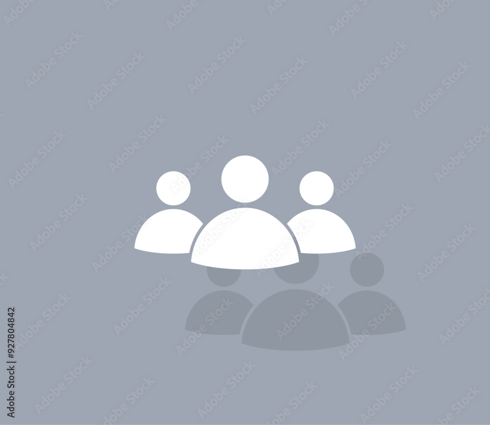 Aufkleber vector icon of white color with shadow on gray background