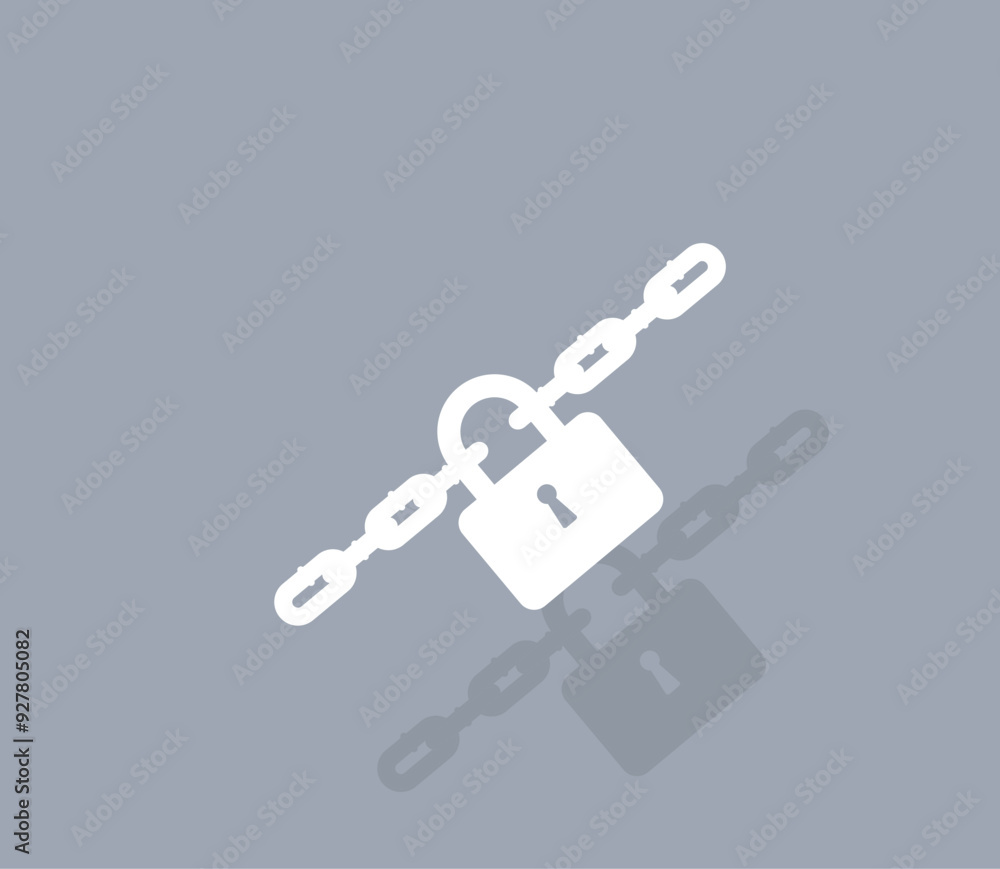 Aufkleber vector icon of white color with shadow on gray background