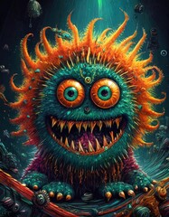 Naklejka premium monster