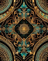 Fototapeta premium detail of the ceiling of a mosque