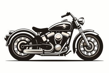 motorcycle retro bike silhouette vintage vector