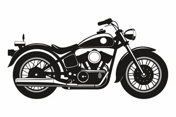 motorcycle retro bike silhouette vintage vector