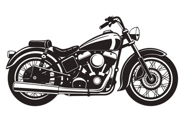 motorcycle retro bike silhouette vintage vector