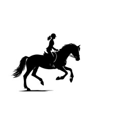 Fototapeta premium Silhouette of a horse and a rider