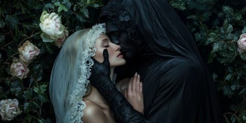 Dark Romance: A Couple's Passionate Embrace