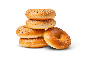 Bagels isolated on transparent background, png