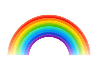 Illustration of Digital Painting of Rainbow, isolated on a transparent background