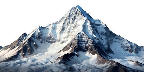 Snow Mountain isolated on a transparent background