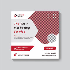 vector digital marketing social media and Instagram post template	