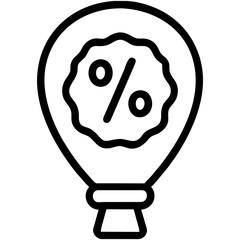 Balloon with Percent Sign