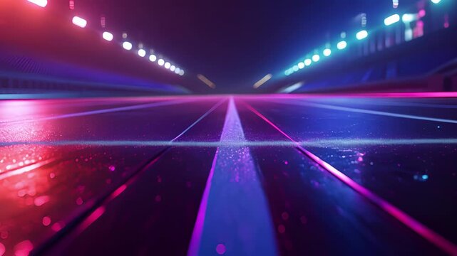 The track is set for the speed of light race where athletes push their limits to reach the fastest possible time.