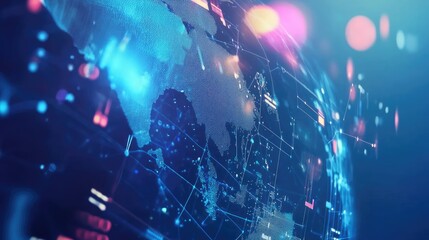 Obraz premium Advancing global healthcare using AI and medical technology, integrating data science to enhance patient care, foster business growth, and deliver innovative health solutions efficiently worldwide