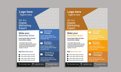 Corporate flyer design template , Creative and clean design.
