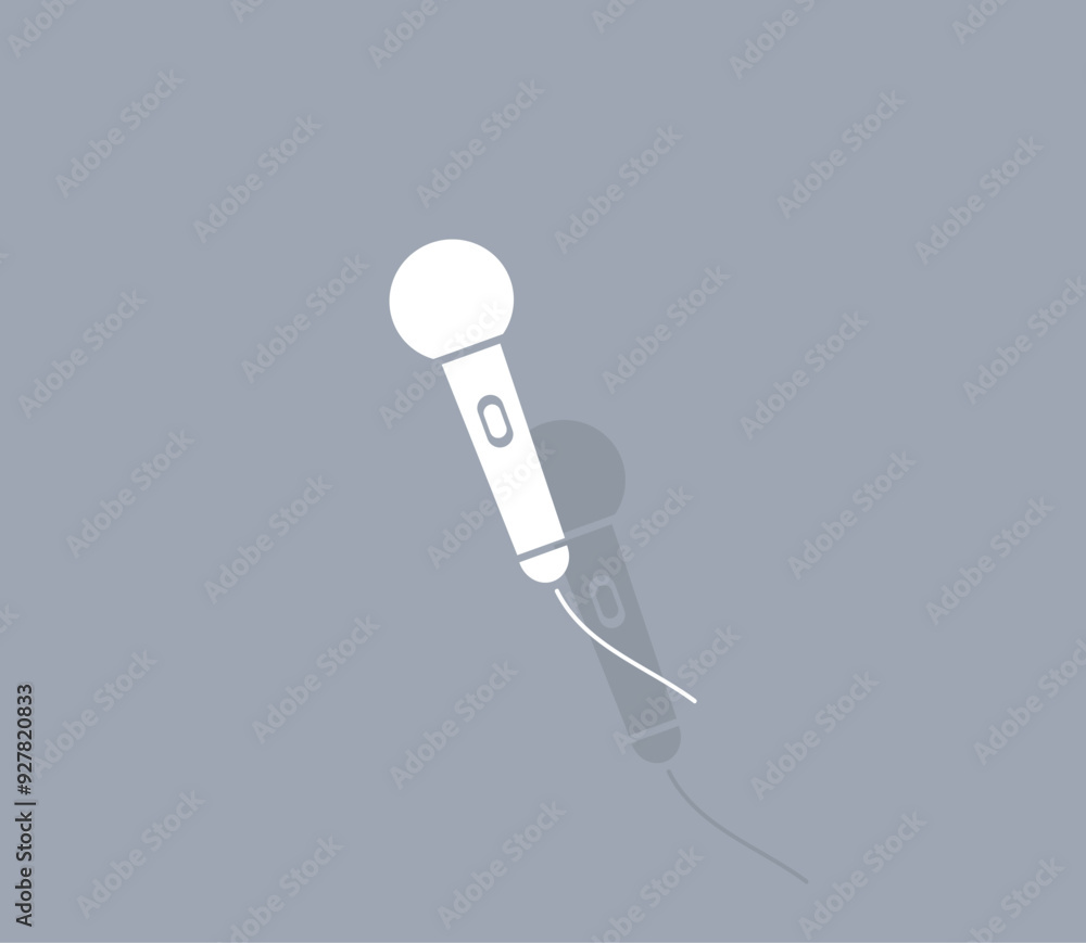 Poster vector icon of white color with shadow on gray background