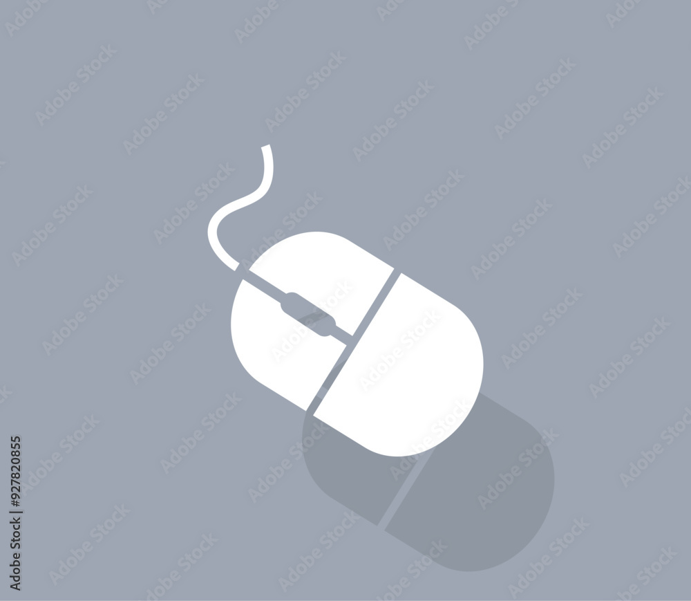 Poster vector icon of white color with shadow on gray background