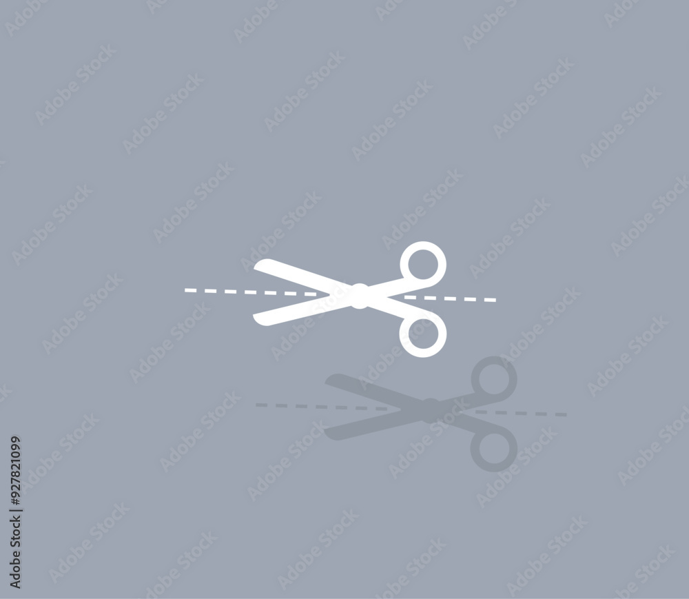 Poster vector icon of white color with shadow on gray background