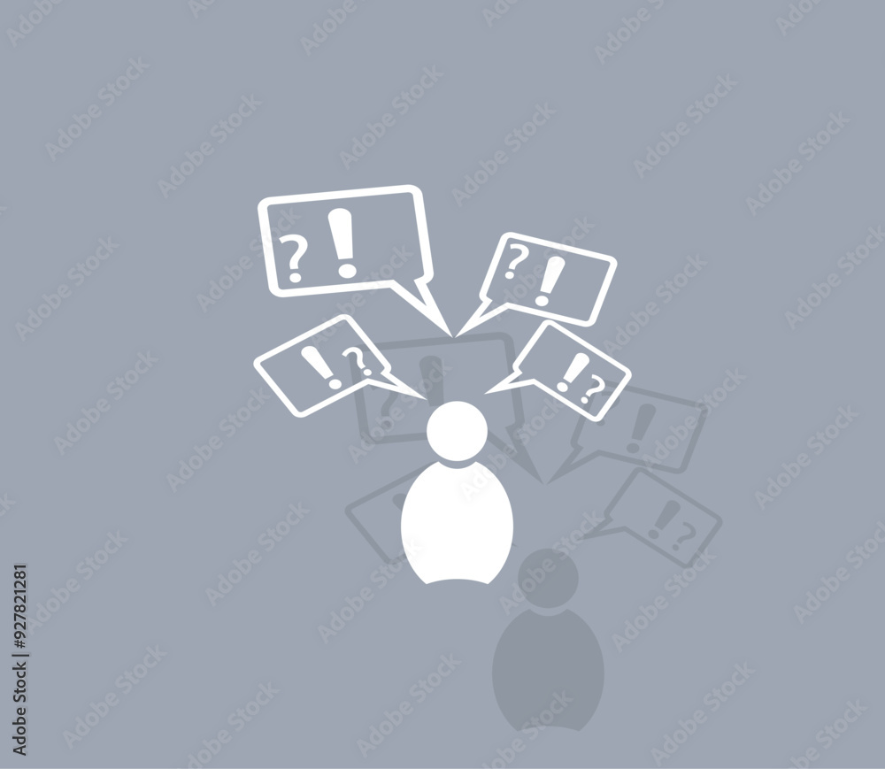 Poster vector icon of white color with shadow on gray background