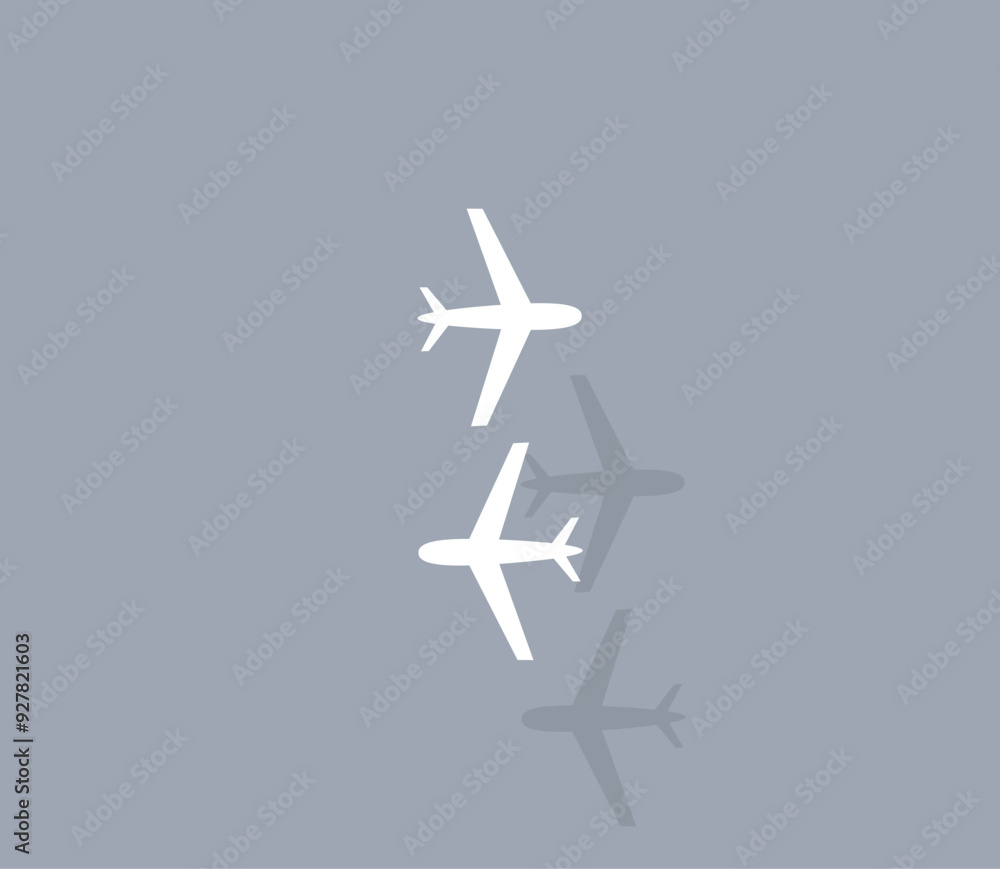 Aufkleber vector icon of white color with shadow on gray background