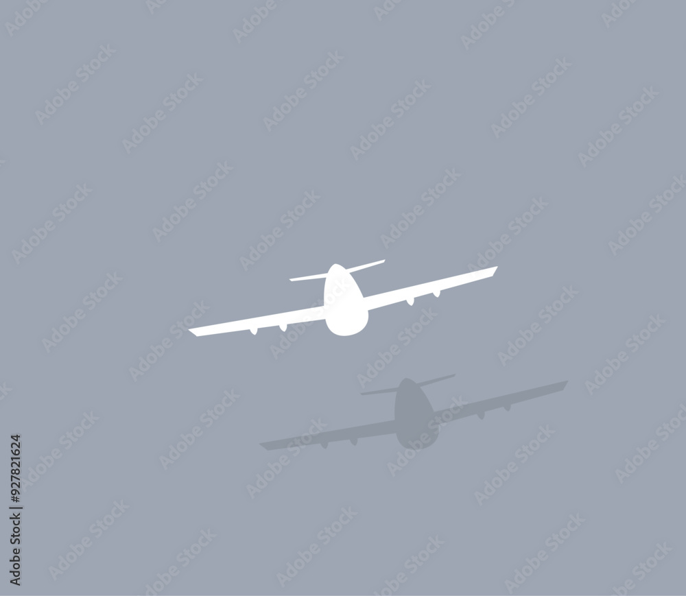 Aufkleber vector icon of white color with shadow on gray background