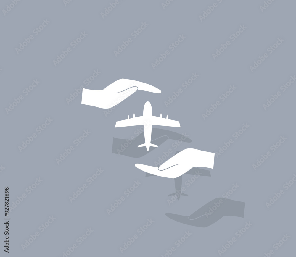 Aufkleber vector icon of white color with shadow on gray background