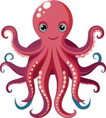 Octopus logo. Isolated octopus on white background