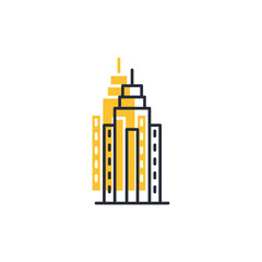 Skyscraper icon vector illustration. Skyscraper symbol isolated on white background