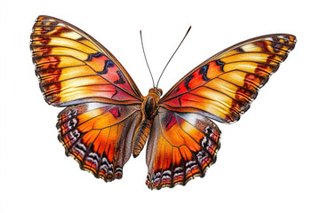 Obraz premium A beautiful butterfly in full flight, displaying its wings gracefully.