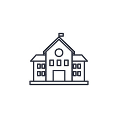 School icon vector illustration. School symbol isolated on white background