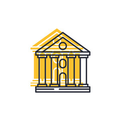 Museum icon vector illustration. Museum symbol isolated on white background