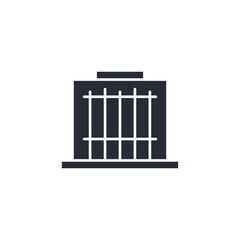 Prison icon vector illustration. Prison symbol isolated on white background