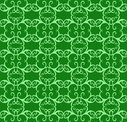 Original seamless pattern in the form of a lattice on a green background