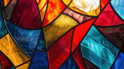 Abstract Stained Glass Window